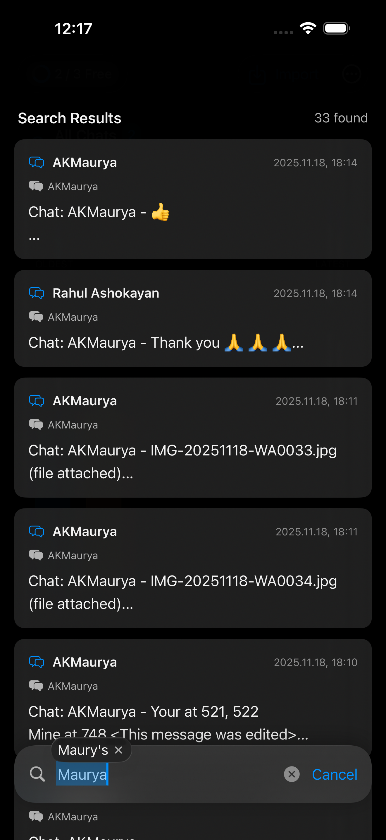 Search screenshot